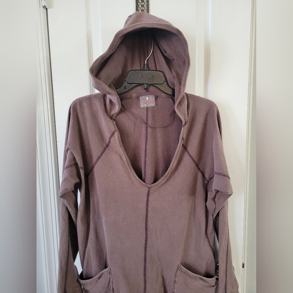 Free People FP Movement Hot Shot Long Sleeve Romper Dark Espresso Brown Small - Picture 2 of 14